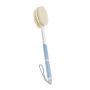 Long Reach Bathing Brush With Blue Grip And Hanging Loop Dual Bristle Sides