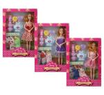 Fashion Doll With Dresses & Tea Set