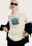 Loose Fit Printed T-Shirt - Beige connect To Nature