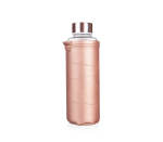 Glass Bottle Rose Gold Pu Sleeve 500ML