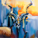 Buck Canvas Print - 600MM X 600MM No Frame Print Only