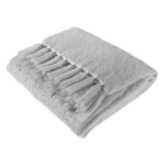 Silver Mohair Blanket - Throw