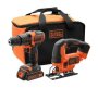 Black & Decker 18V Hammer And Jigsaw 1B In Softbag BCK22S1S-QW