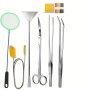 7PCS Premium Stainless Steel Aquarium Plant Tools Kit - Tweezers Scissors And Scrapers For Aquascaping - Perfect For Maintaining A Beautiful Aquarium