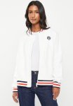 Polo Wmn Varsity Long Sleeve Sport Jacket - White