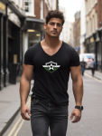 Aeronautica Tee - Militaire Series - Black - Large Centre