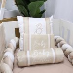 Shaped Pillow Bolster Pillow Beige Line Set