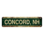 Vintage Metal Tin Sign Concord Nh Retro Street Sign Rustic Wall Decor For Home City Man Cave Garage Kitchen Office Farmhouse Pat
