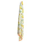 Watercolour Lemon Orange Border Viscose Scarf
