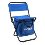 Foldable Cooler Chair For Camping Fishing & Outdoor - Blue