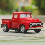Red Truck Decor Vintage Red Truck Christmas Decor Metal Farmhouse Decorative Tabletop Storage MINI Diecast Car Decorations Truck