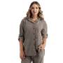 Goldair Gold Button Chenille Tunic - Mushroom / L/xl