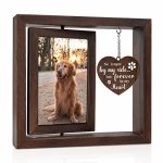 Jigfoxy Dog Memorial Picture Frame - Rotating Wooden Picture Frame For 4X6 Photo - Dog Memorial Gifts For Loss Of Dog - Pet Memo