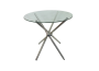 80CM 4 Seater Round Glass Table