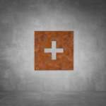 First Aid Sign D01 - Rust - Powder Coated Aluminum