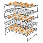 Leonyo 5-TIER Stackable Cooling Rack Stainless Steel Baking Cooking Racks For Cooling Roasting Grilling Oven Safe & Easy Clean C