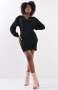 Ladies Sweater Dress - Black - Black / XL