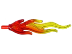 Parts Wave Rounded Straight Large With Bar End Flame With Marbled Trans-yellow Pattern 85959PB01B