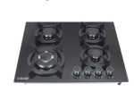 Goldair 4 Burner Gas Hob -tempered Glass With Sabaf Burners