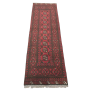 190 X 62CM Hand Made Dark Red Afghan Akche Runner Rug