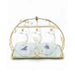 13 Piece Cup & Saucer Set Gold