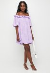 Ruffle Bardot MINI Dress - Lavendula