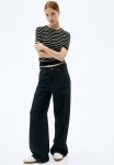Fine-knit T-Shirt - Black Striped