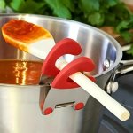 1PC Kitchenware Support Rack Stainless Steel Pot Side Clip Soup Spoon Rest Anti-scald Clip Pot Clip Holder Multi-functional Clip