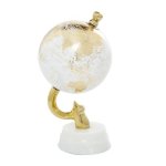 Deco 79 Aluminum Globe With Marble Base 5" X 5" X 10" Gold