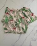 H&m Light Pink And Leafy Viscose Top 10 11Y