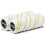 Karcher Replacement Microfibre Rollers For Fc 5 And Fc 7 Electric Mop Pack Of 2 Yellow