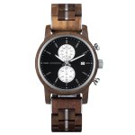 Men's Black Face Walnut Wooden Watch GT116-3
