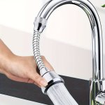 Kitchen Faucet Extender With Anti-splash Aerator - Adjustable Spray Nozzle Easy Install No Batteries Required
