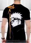 New Anime Naruto Kakashi 3D Print Tee Black