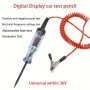 Car Test Pen Circuit Tester Dc Truck Voltage Digital Display Long Probe Pen With Light Automotive Diagnostic Tools Auto Repair Tool