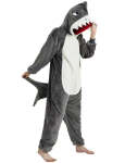 Adult Shark Onesie With Hood Fin And Tail - XL