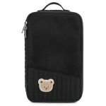 Diaper Bag Organizer Pouch With Mesh Compartments Black