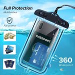 Fashion Simple Lightweight Portable Fluorescent Waterproof Phone Bag Transparent Phone Dry Bag Touch Screen Phone Bag For Outdoo