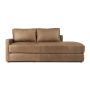 @home Delia Leather Sleeper Couch Codiac Taupe