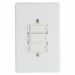 Crabtree Classic Switch +cov 4X2 3L 1W 20A Stl Wht
