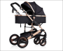 Belecoo Baby Stroller 2 In 1 Prams-black