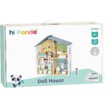 Pretend Play Wooden Doll House With Accessories