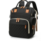 Multi-functional Baby Diaper Bag & Bed - Black