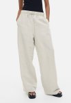 Linen-blend Pull-on Trousers - Light Beige