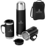 Cardinal Stainless Steel Vacuum Flask Mug Set