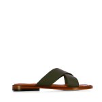 Criss-cross Slip-on Sandal -green