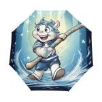Kaaviyo Cartoon Sea Unicorn Umbrella Windproof Automatic Foldable Umbrells Auto Open Close For Men Women Kids