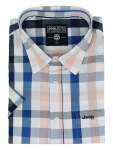 Jeep Mens Casual Yarn Dye Check Shirt In Coral - Coral L