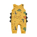 Yellow All In One Dino Jumpsuit