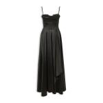 Black Lace Trim Corset Dress